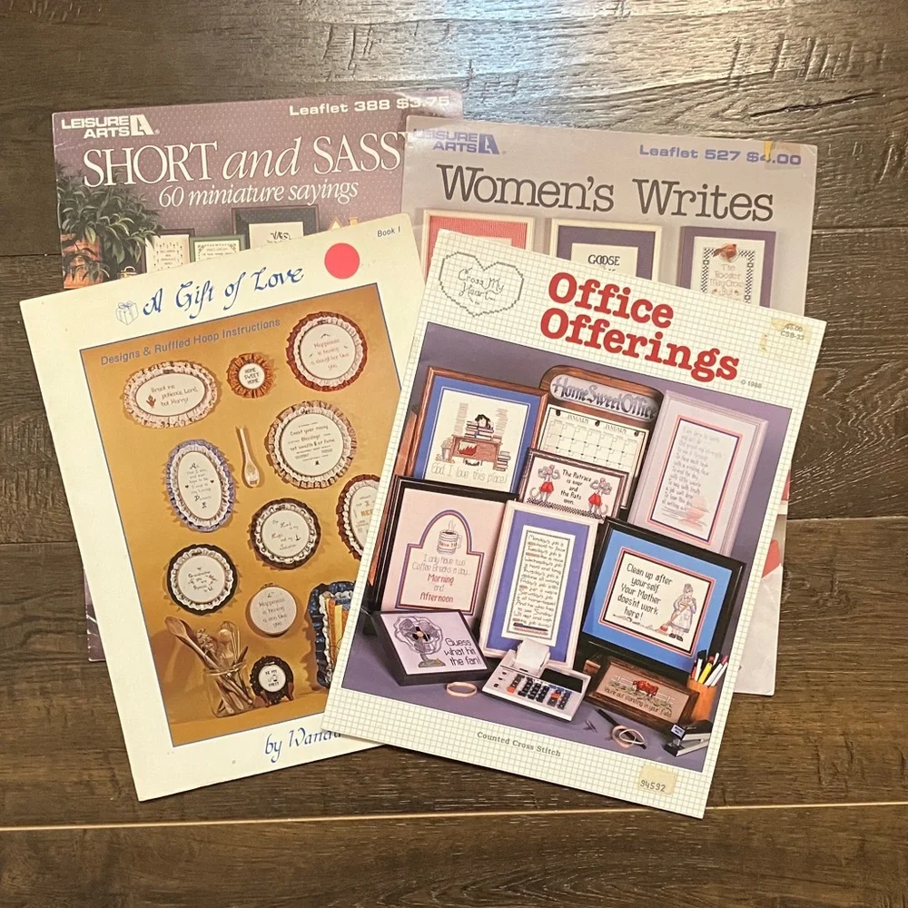 Counted Cross Stitch Pattern Books Sayings Quotes Designs Craft Gifts Bundle